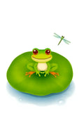 Tree Frog Lily Pad Nursery Print