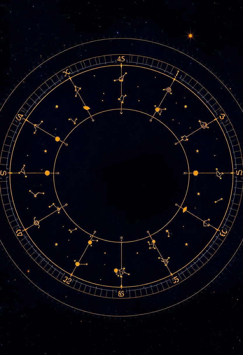 Twelve Constellations Celestial Map Print