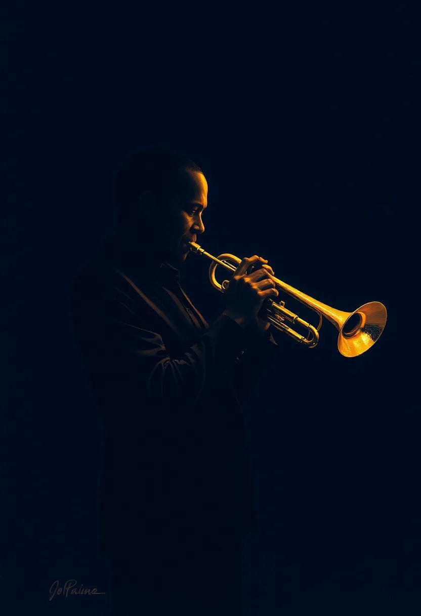Jazz Trumpet Player Portrait Print