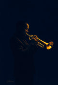 Jazz Trumpet Player Portrait Print