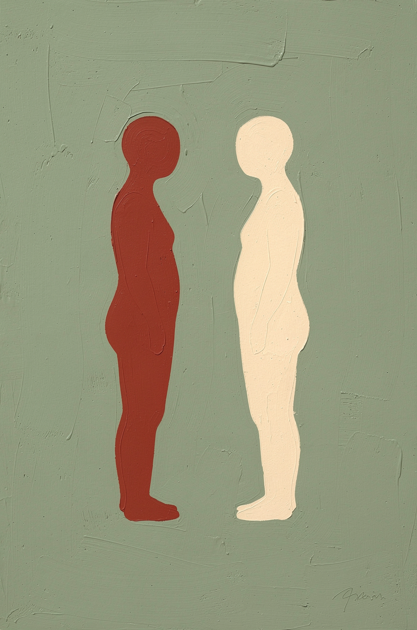 Two Figures in Dialogue