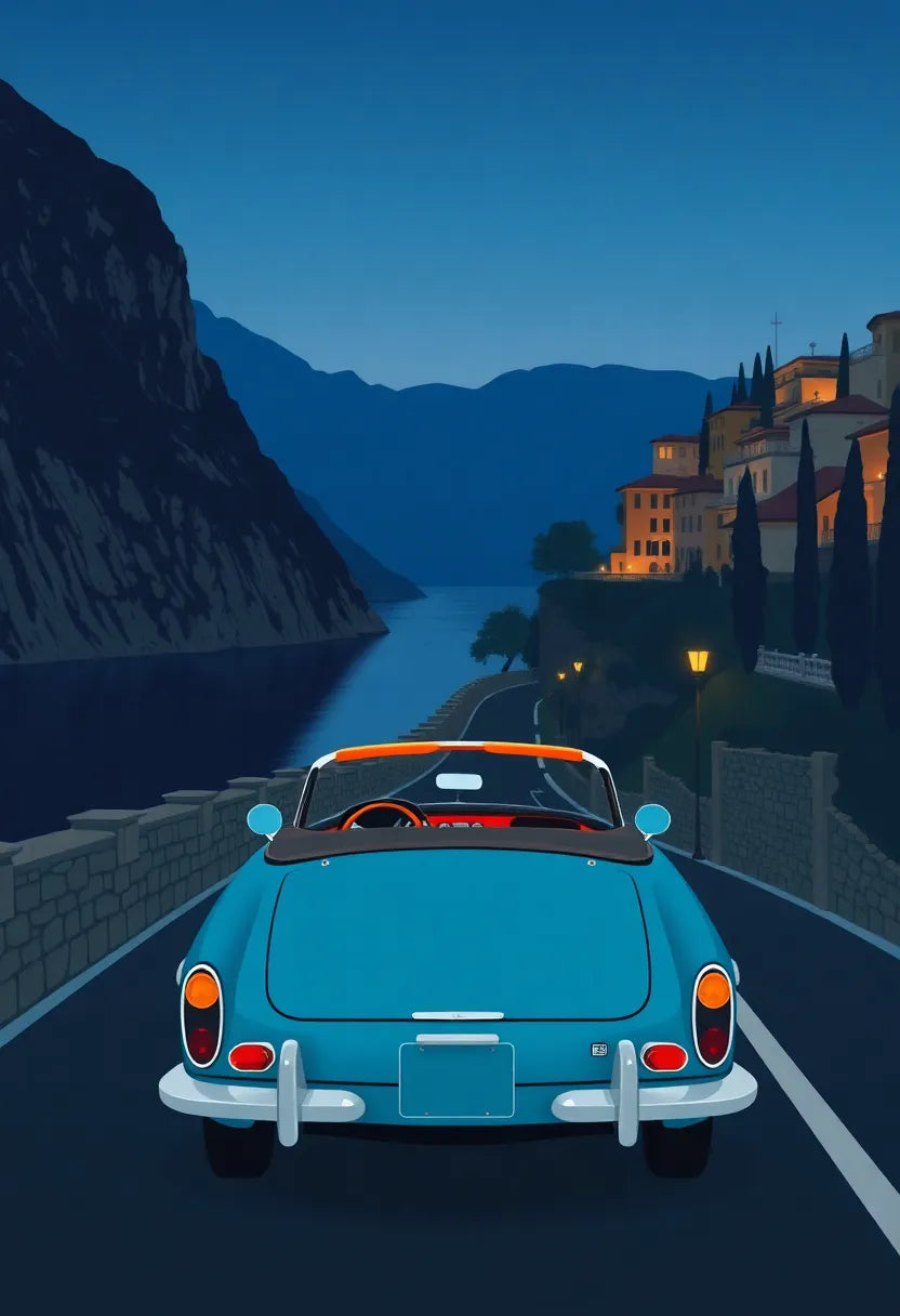 Alfa Romeo Duetto Lake Como Print