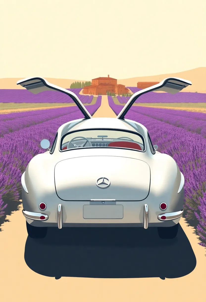 Silver Gullwing Provence Travel Poster