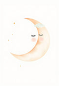 Sleeping Moon Nursery Wall Art