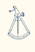Maritime Sextant Minimal Line Art