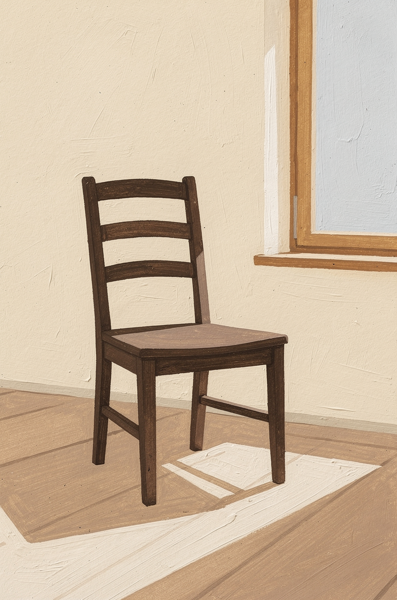 An Empty Chair by a Window