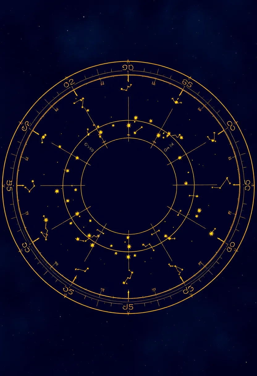 Celestial Constellation Wheel Art Print