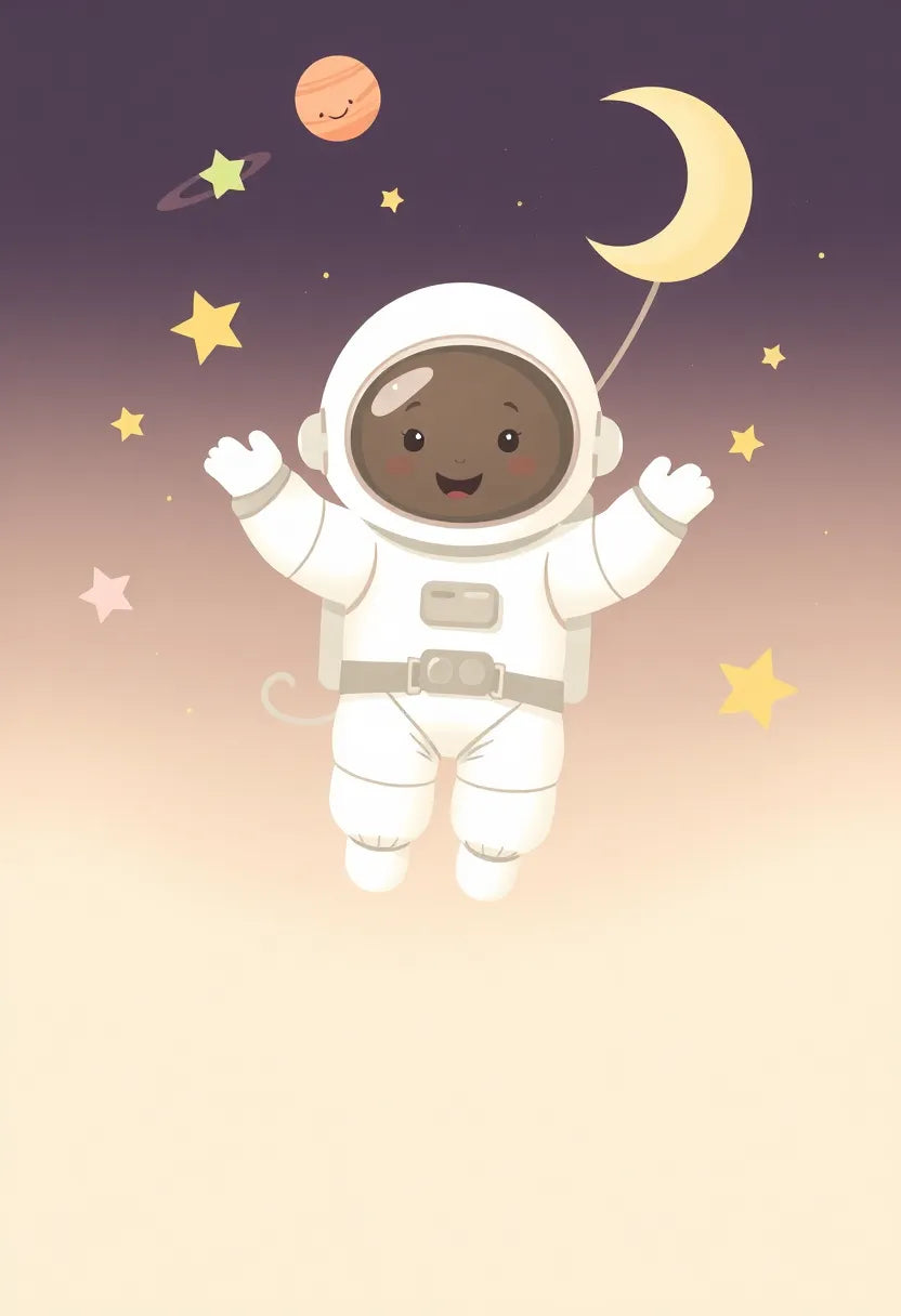 Floating Astronaut Nursery Wall Art