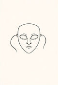 Venetian Bauta Mask Line Art