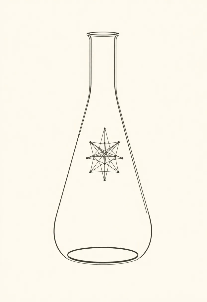 Erlenmeyer Flask Crystal Lattice Print