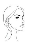 Continuous Line Woman Portrait Print