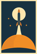 Retro 1960s NASA Space Rocket Poster