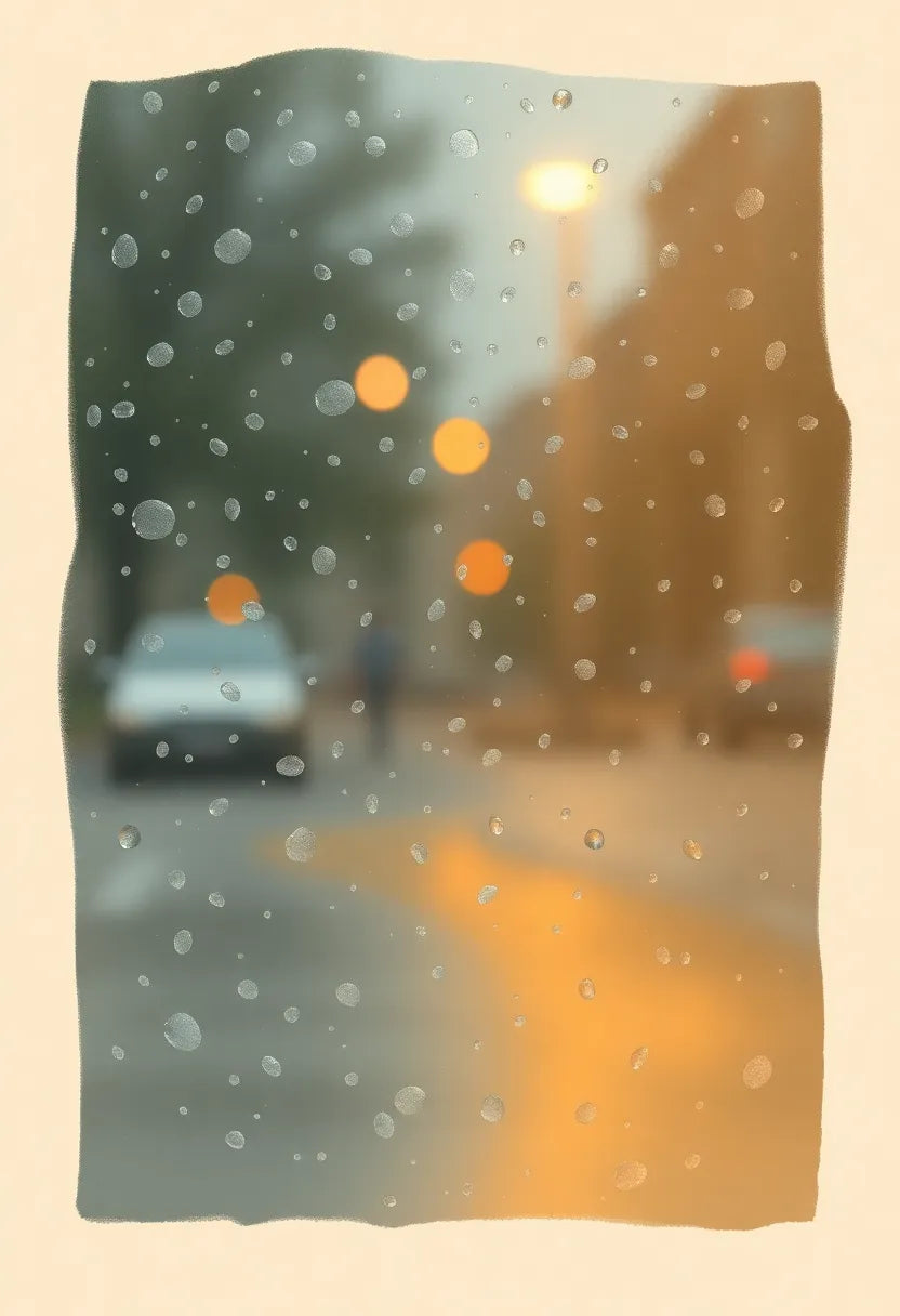 Rainy Window Light Wall Art