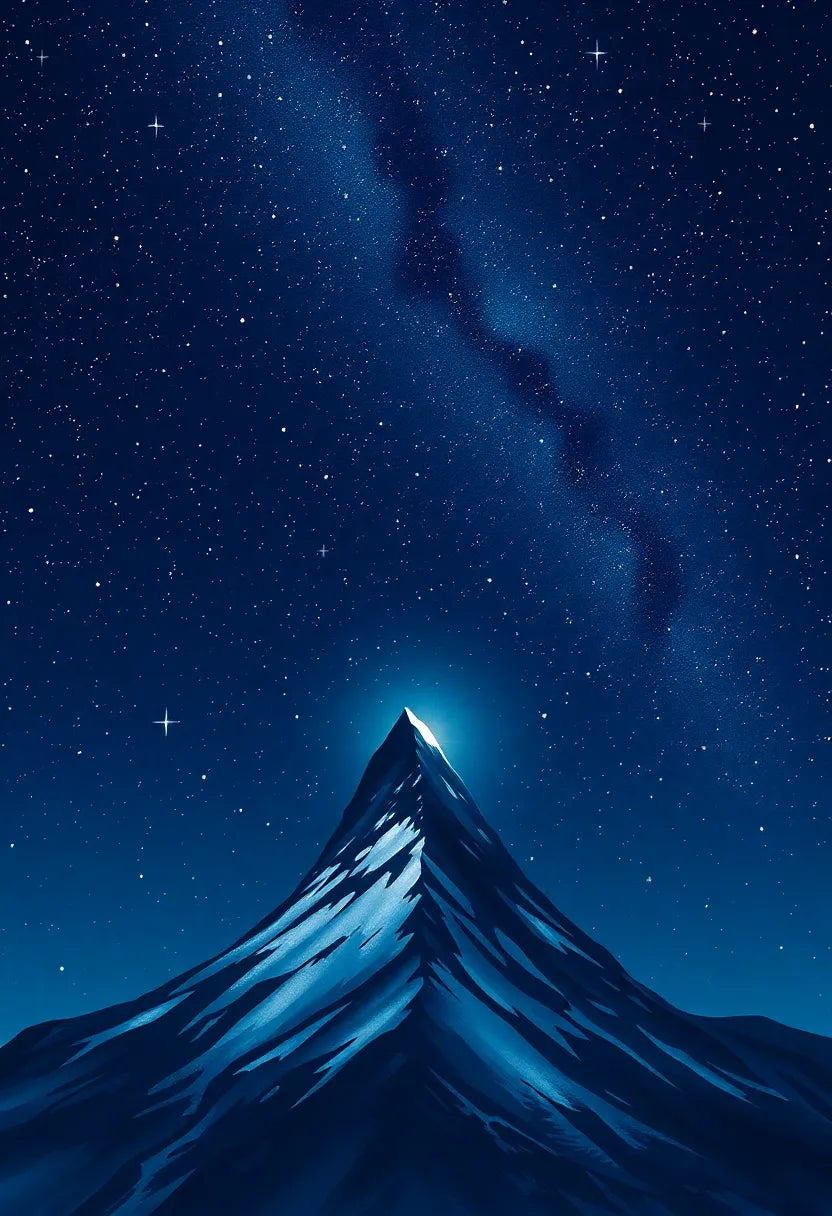 Mountain Summit Night Sky Print
