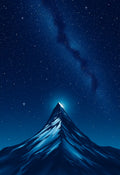 Mountain Summit Night Sky Print