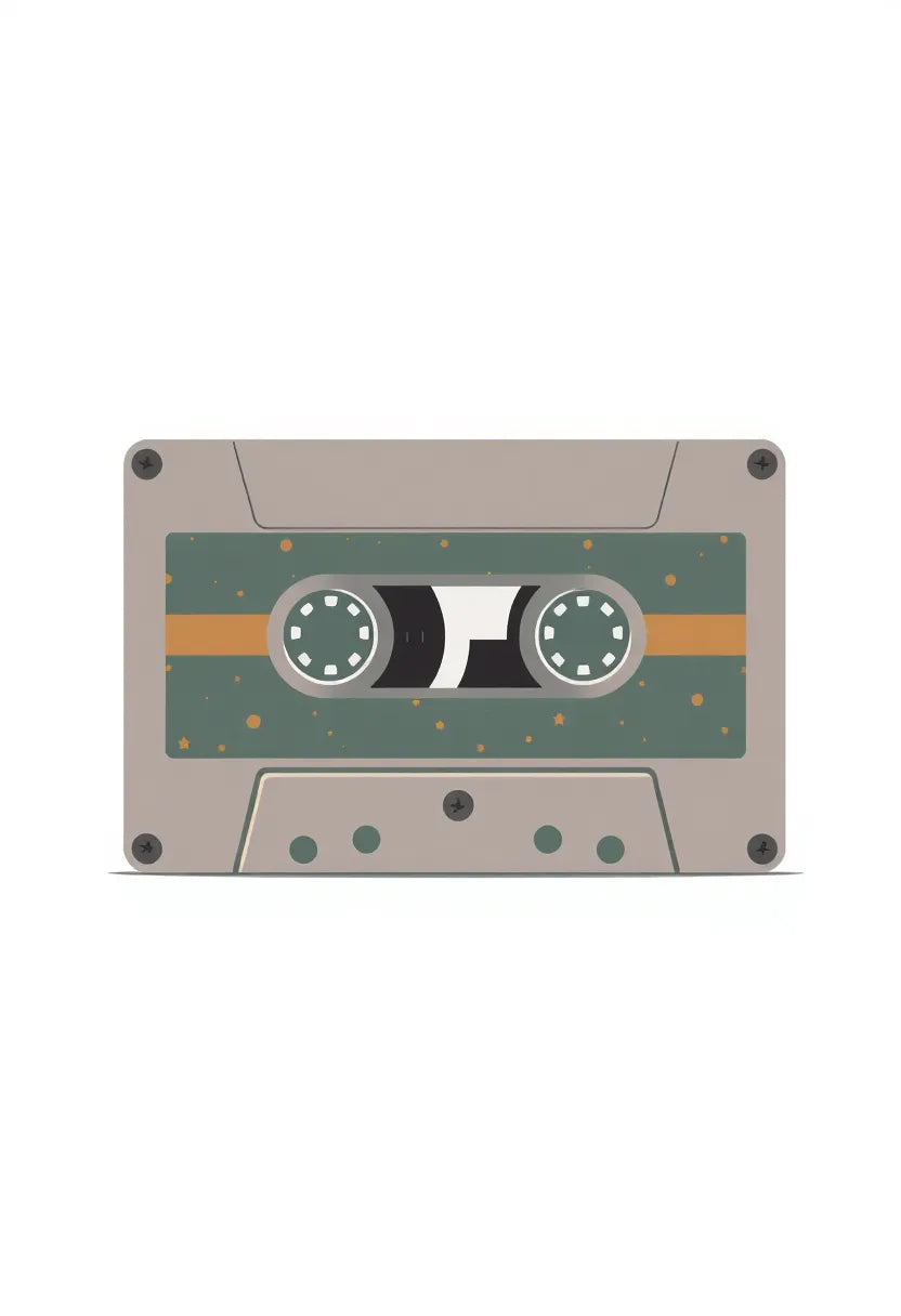 Retro Cassette Tape Art Print