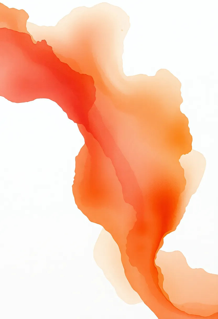 Warm Color Field Bleeding Abstract