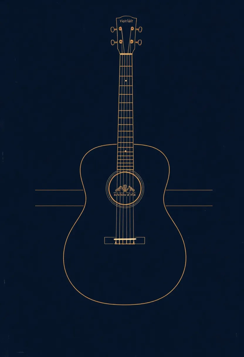 Vintage Guitar Anatomy Art Print