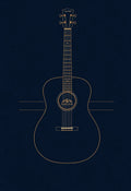 Vintage Guitar Anatomy Art Print