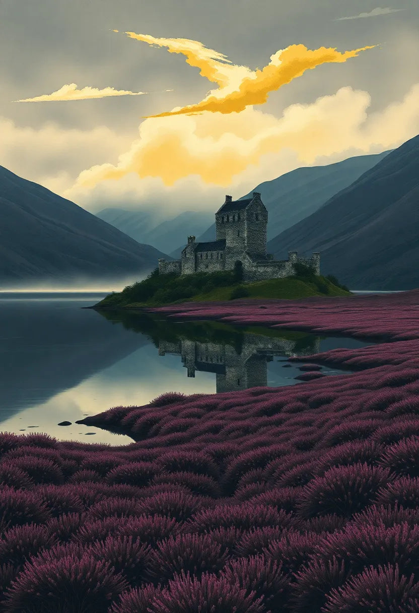 Scottish Highland Castle Loch Print