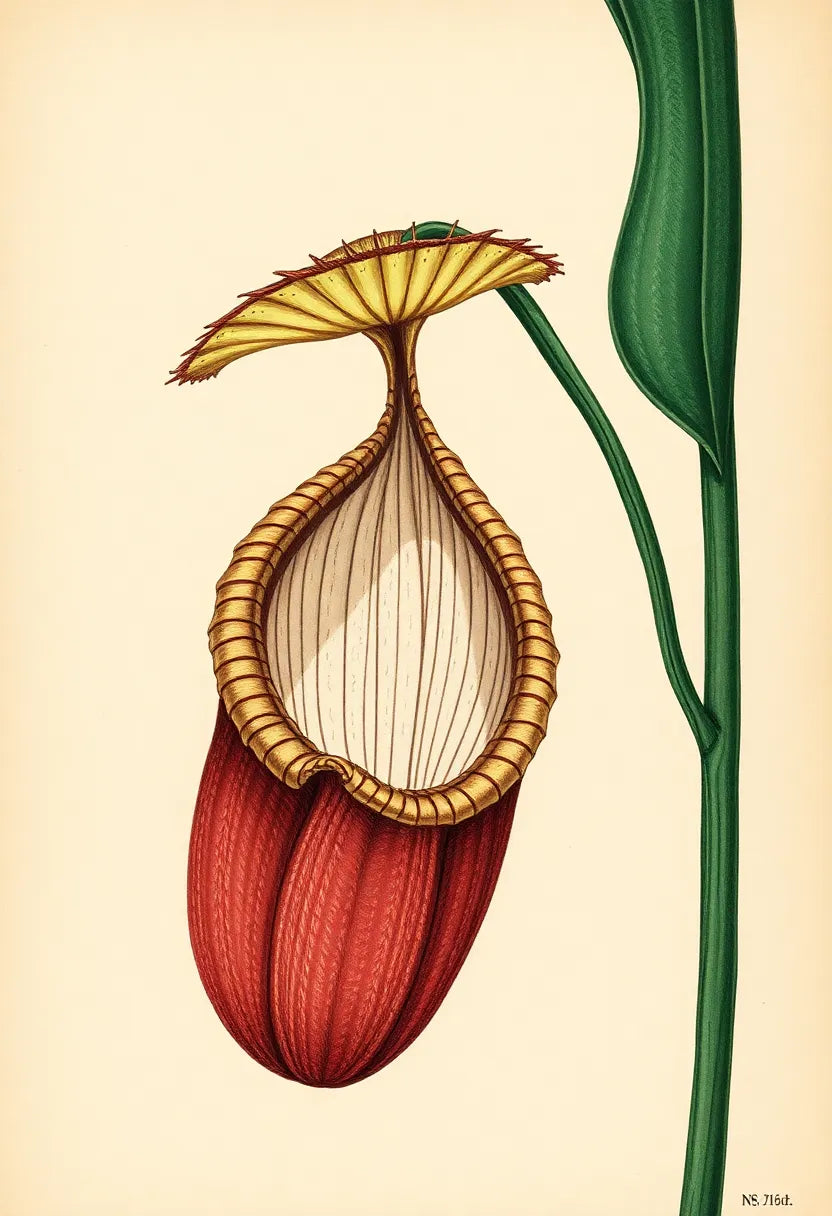 Nepenthes Pitcher Plant Botanical Print
