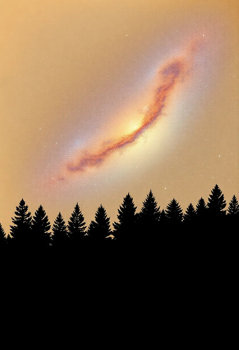 Milky Way Forest Galaxy Print