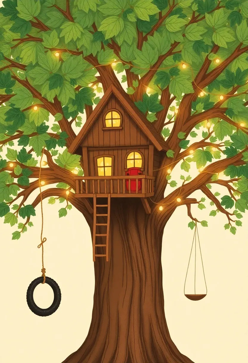 Whimsical Treehouse Nursery Wall Art
