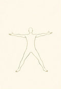 Warrior II Yoga Pose Line Art
